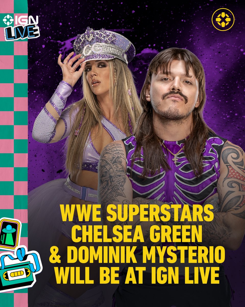 Come to #IGNLive June 7-8 for a chance to meet WWE Superstars! Chelsea Green will be at the event downtown LA on June 7, and Dominik Mysterio on June 8.

They will be giving away prizes, available for photo ops, and playing games with fans, thanks to our friends at <a href="/2K/">2K</a> and