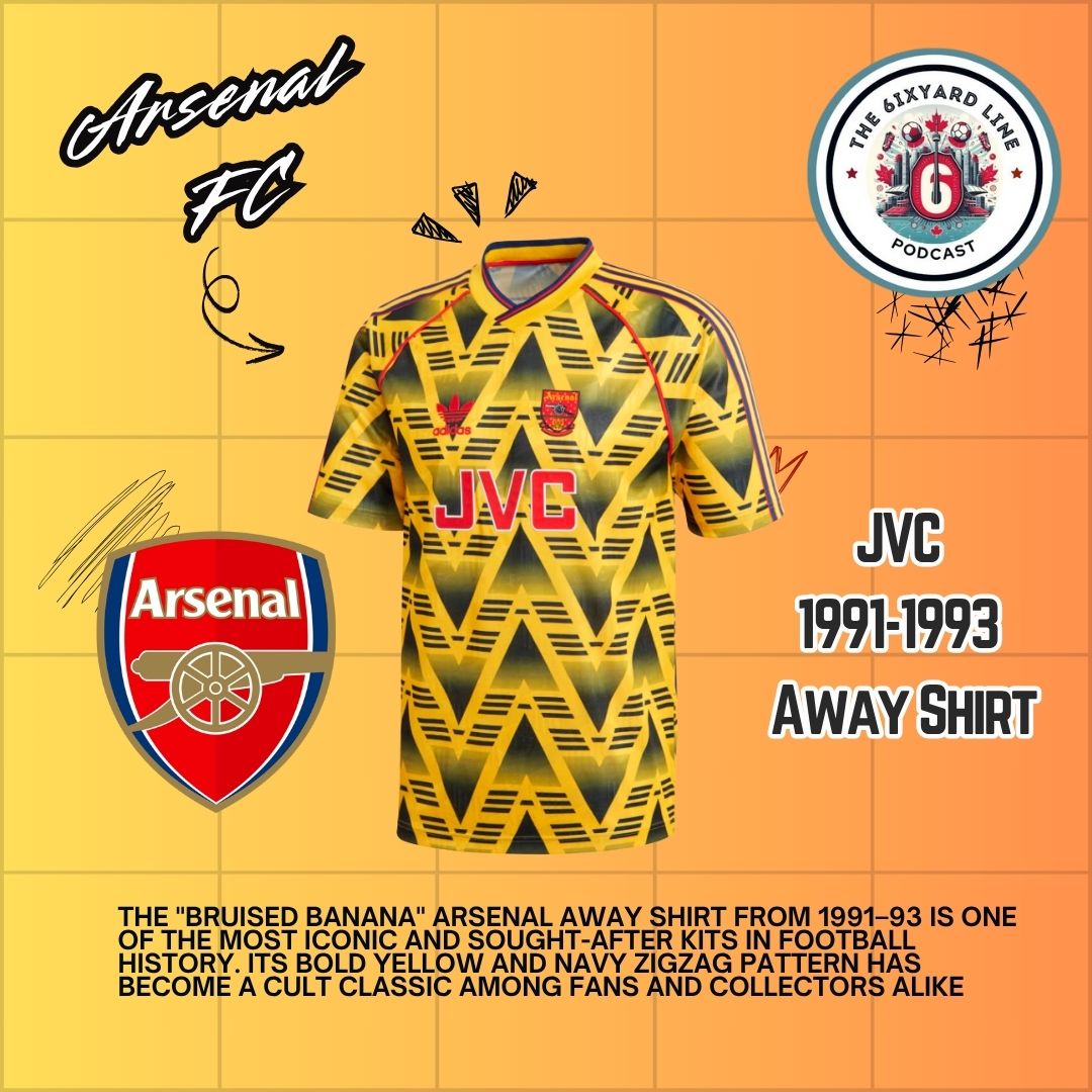 Its Iconic, Its Yellow and <a href="/Arsenal/">Arsenal</a> fans have either loved it or hated it
But it has the coolest name "The Bruised Banana" 
A bit like Arsenal's title challenge it might come second in our top 10 #EPL kits list
#Arsenal #PremierLeague #6IXYARDLINE