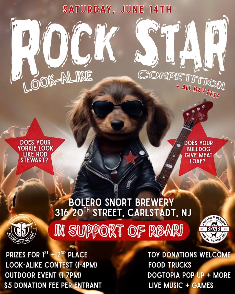 BoleroSnort's tweet image. Help us help Ramapo Bergen Animal Refuge in Oakland, NJ on Saturday, June 14th!
#dogrescue #nj