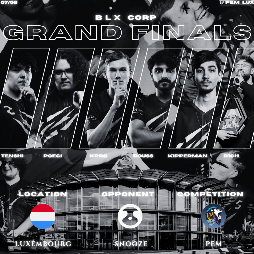 This Saturday, we return to Luxembourg for the POP Esports Masters Grand Finals against Snooze Esports. Last year, we took the trophy. This year, we will be even stronger, you know what's coming🏆

📅07/06/2025
🕙10:00 AM
📍Forum Geesseknäppchen

Be ready. We will be.