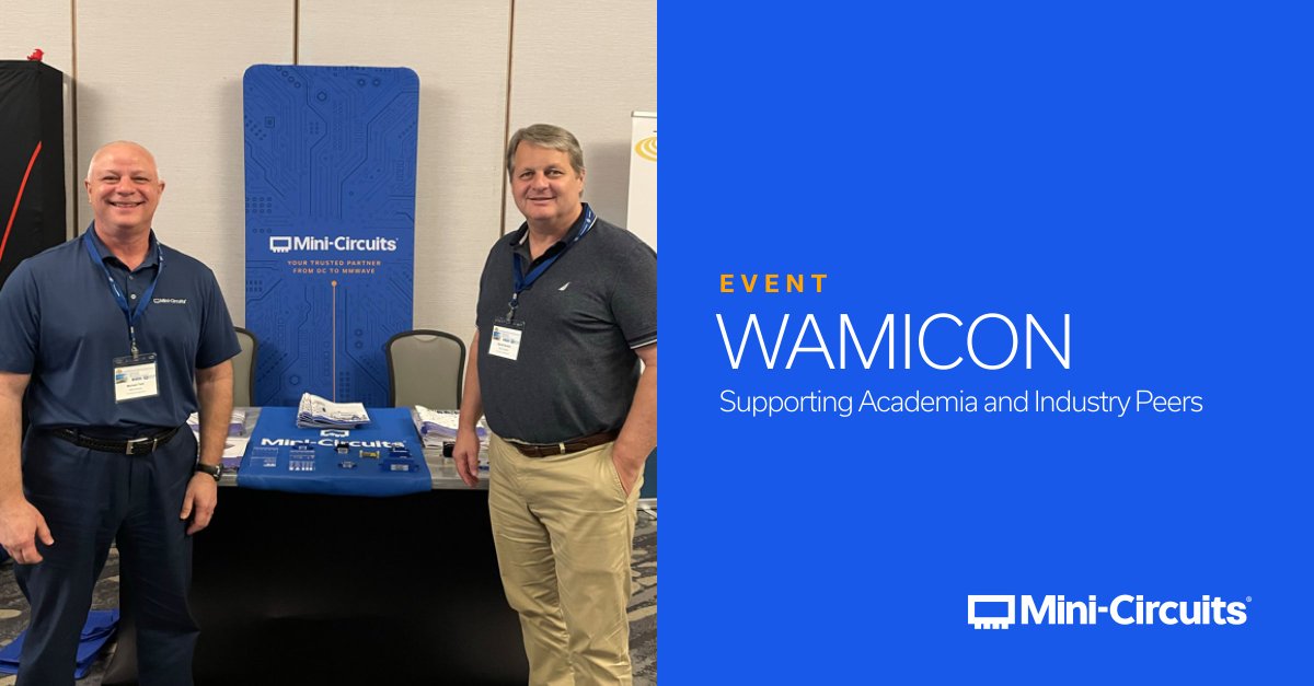 This year, Mini-Circuits was proud to be a Platinum sponsor of the IEEE Wireless and Microwave Technology Conference (WAMICON) to continue our support and long-standing relationship with the University of South Florida and their WAMI Center:

hubs.ly/Q03p-W9q0

#rf #wamicon