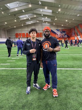 Joey Montalvo (@joeymontalvo5) on Twitter photo Excited to be back on campus <a href="/CuseFootball/">Syracuse Football</a> today! Let's work!! <a href="/allpraisesdue7/">Stack Williams</a> <a href="/CoachNixon_Cuse/">Jeff Nixon</a> <a href="/FranBrownCuse/">Fran Brown</a>🍊🏈🏈
<a href="/Tseav20/">Tommy Seaver</a> <a href="/EastCatholicFB/">East Catholic Football</a> <a href="/NextLevel_CT/">Next Level Fitness</a> <a href="/CoachMarkCT/">Mark Jennings</a> <a href="/SupremeAthlete_/">SupremeAthleteCT</a> <a href="/NE6FB_Recruits/">NE-Recruits</a> Excited to be back on campus <a href="/CuseFootball/">Syracuse Football</a> today! Let's work!! <a href="/allpraisesdue7/">Stack Williams</a> <a href="/CoachNixon_Cuse/">Jeff Nixon</a> <a href="/FranBrownCuse/">Fran Brown</a>🍊🏈🏈
<a href="/Tseav20/">Tommy Seaver</a> <a href="/EastCatholicFB/">East Catholic Football</a> <a href="/NextLevel_CT/">Next Level Fitness</a> <a href="/CoachMarkCT/">Mark Jennings</a> <a href="/SupremeAthlete_/">SupremeAthleteCT</a> <a href="/NE6FB_Recruits/">NE-Recruits</a>