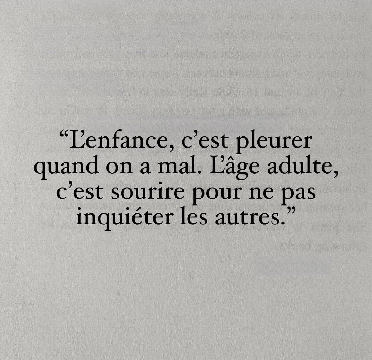 Être adulte, c'est une mission très Complexe.
Que Dieu nous assiste.