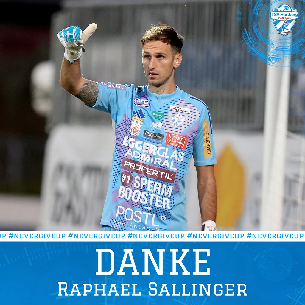 TSV Hartberg Fußball (@tsv_hartberg) on Twitter photo OFFIZIELL. Stammtorhüter Raphael #Sallinger macht den Sprung ins Ausland und wechselt zum Schottischen Erstligisten <a href="/HibernianFC/">Hibernian Football Club</a> 🫱🏽🫲🏻
ℹ️ tsv-hartberg-fussball.at/sallinger-tran…
DANKE Salli für 106 Spiele und großartige Leistungen im Hartberger-Tor 💙
#inundaut #forzatsv #nevergiveup OFFIZIELL. Stammtorhüter Raphael #Sallinger macht den Sprung ins Ausland und wechselt zum Schottischen Erstligisten <a href="/HibernianFC/">Hibernian Football Club</a> 🫱🏽🫲🏻
ℹ️ tsv-hartberg-fussball.at/sallinger-tran…
DANKE Salli für 106 Spiele und großartige Leistungen im Hartberger-Tor 💙
#inundaut #forzatsv #nevergiveup