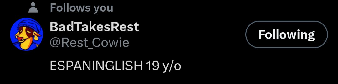 Yeah, he finally followed me back!! XD