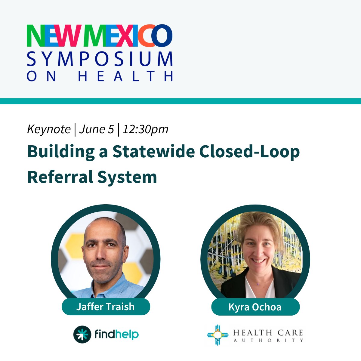 itsfindhelp's tweet image. Another day, another exciting session at the New Mexico Symposium on Health ✨

Today&apos;s keynote with @NM_HCA discuses the state’s closed-loop referral platform and how it helps address the health-related social needs of Medicaid members.

🌵Learn more ▶ hubs.li/Q03qTX7_0