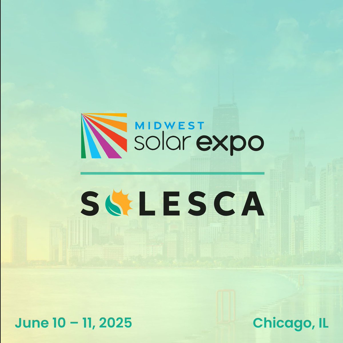 🚨 Headed to Midwest Solar Expo?
📍 June 10–11 | Chicago

C&amp;I, community, utility-scale devs — let’s connect.
Already a customer? Let’s catch up.

Curious how Solesca helps 100+ devs streamline from pre-sale to utility approval?

Book 1:1 👉 calendly.com/samschierloh/s…

#solarenergy