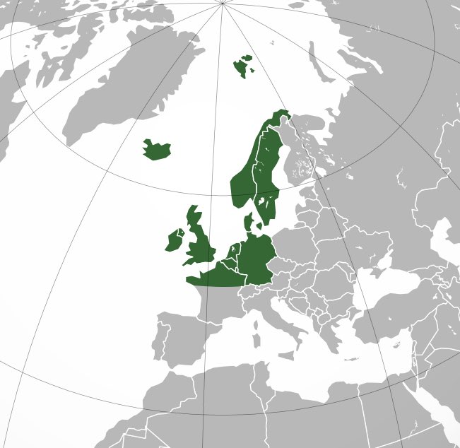 The most Proto-Indo-European people in the world come from this corner of Europe. Numbers vary slightly depending on models used but the ranking is typically the same. The Norse, the Insular Celts and then the broader Germanic family.