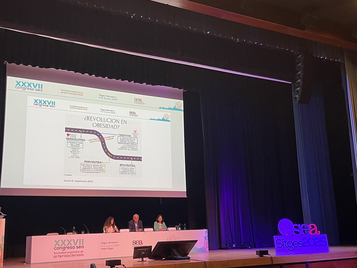 No olvidemos tratar la adiposopatía de los pacientes. Pérdidas de peso en torno al 5% ya consiguen beneficios en salud. Fármacos seguros y efectivos se pueden lograr pérdidas mayores del 20%. 
Nos lo cuentan Dra Belén Roig, Dra Ana Sanchís y Dr Vicente Pascual. #37CongresoSEA