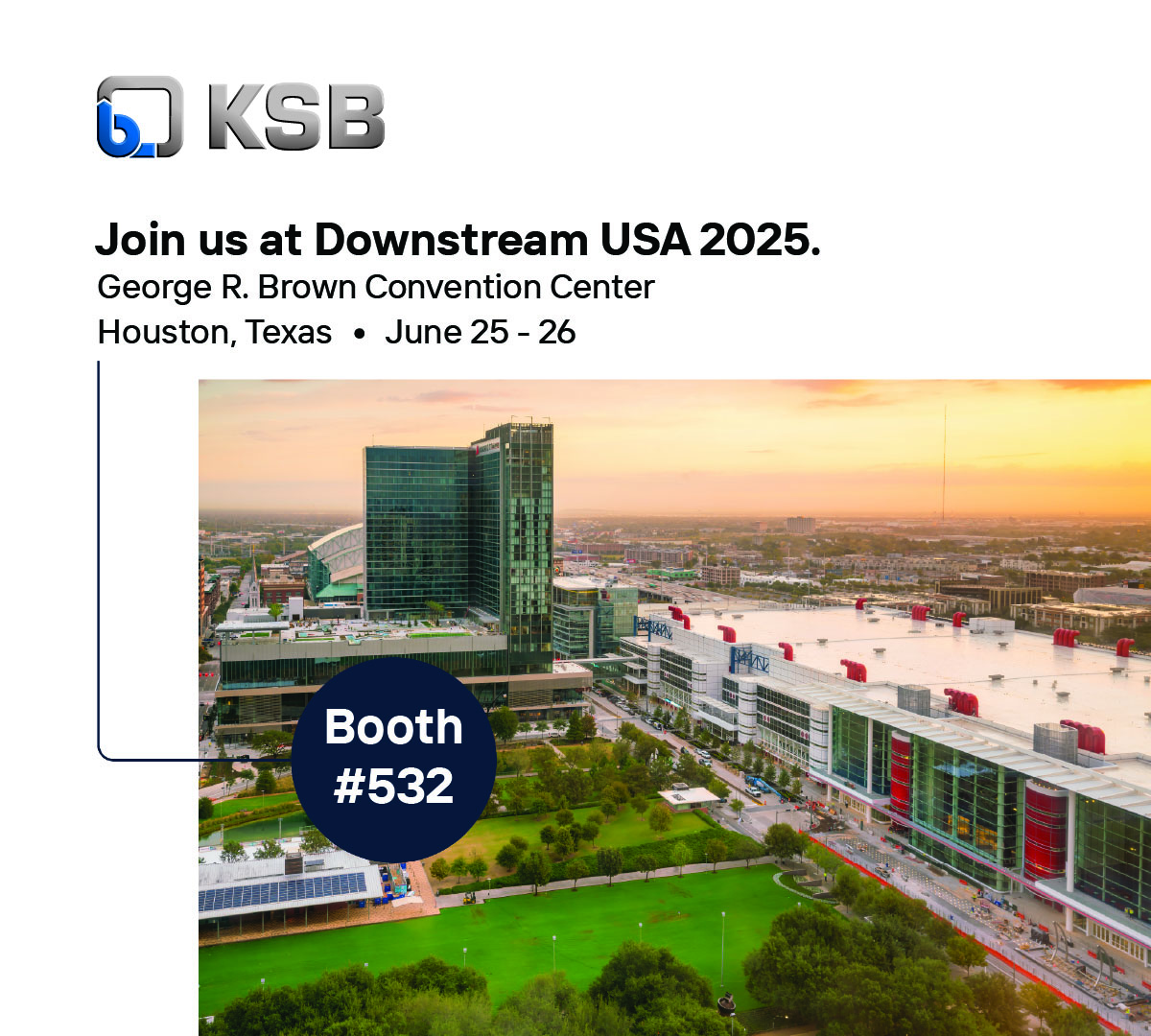 #DownstreamUSA is just three weeks away!⏳When you stop by booth #532, expect to learn more about our pump offerings for #petrochemical and #chemical applications, as well as our #service options for your centrifugal #pump. #KSBUSA has you covered. #pumps911