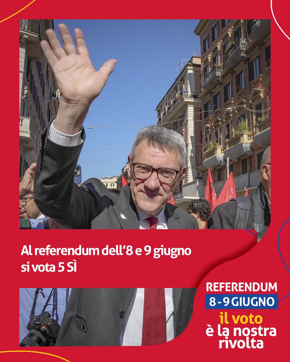 #Referendum2025: l’8 e 9 giugno si vota cinque SÌ!
Lavoro, diritti, cittadinanza: tutti #insiemeperilreferendum
 
#CGIL