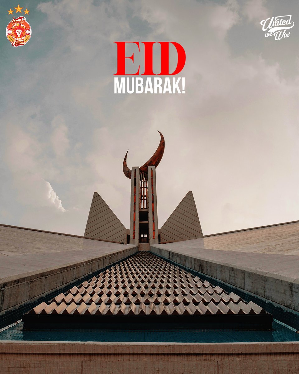 Eid Mubarak from all of us at Islamabad United! ❤

May this Eid bring peace, blessings, and unity to you and your loved ones.

#EidAlAzha #UnitedWeWin #3xChampions
