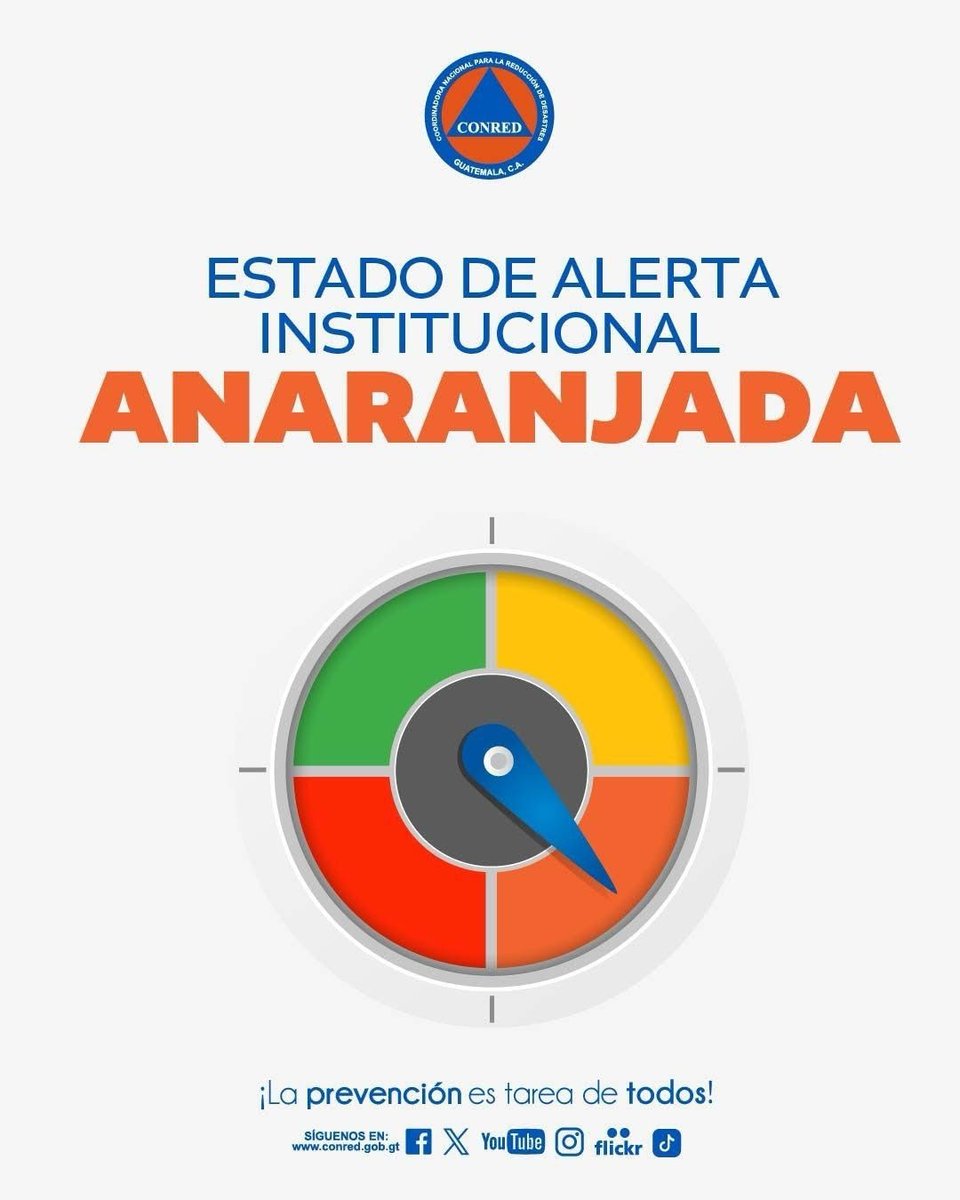 Se declara Alerta Anaranjada institucional por erupción del volcán de Fuego y época de lluvia 2025.

Se mantiene comunicación constante con alcaldes y gobernadores departamentales para coordinar acciones de prevención y respuesta, desde lo local hasta lo nacional.