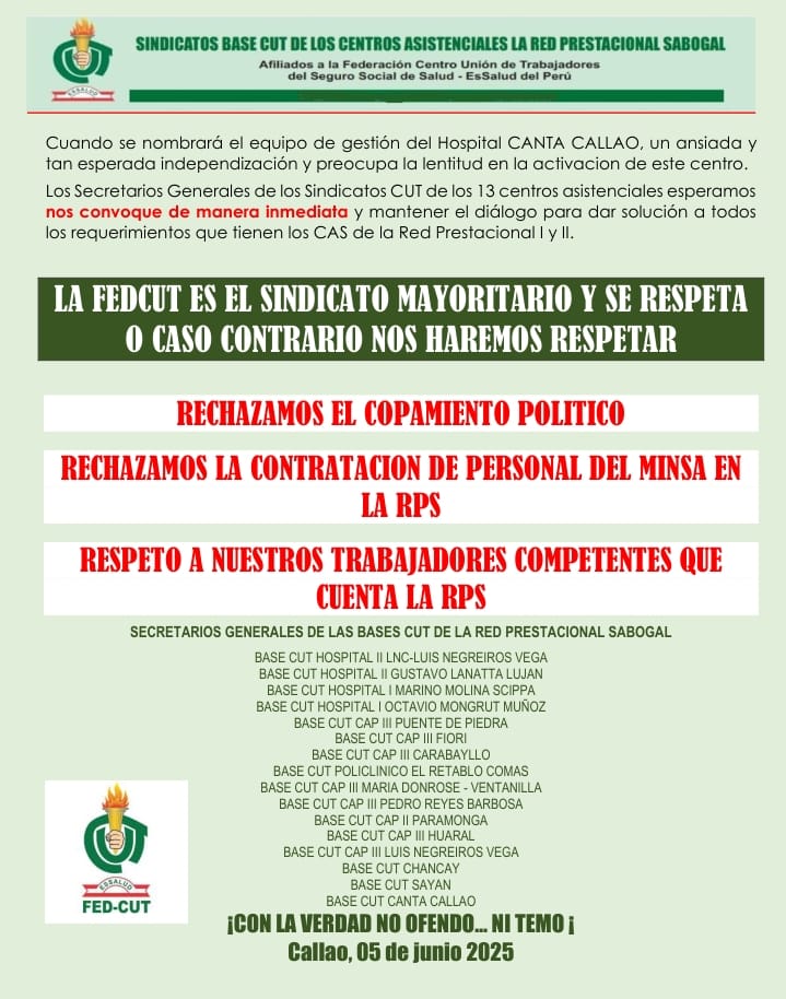 SindicatoRed's tweet photo. @Agencia_Andina @congresoperu @MEF_Peru @MineduPeru @MTPE_Peru @canalN_ @pcmperu @CtpPeru @EsSaludPeru @exitosape @FedCut @JNJPeru @Latina_pe @willaxtv @Butters_Of @MilagrosLeivaG @PolloFarsantePe @OlgaQui21537575 @DinaBoluarte_ @boluduarte @PanoramaPTV @Cuarto_Poder https://t.co/bNdcpXYr9c