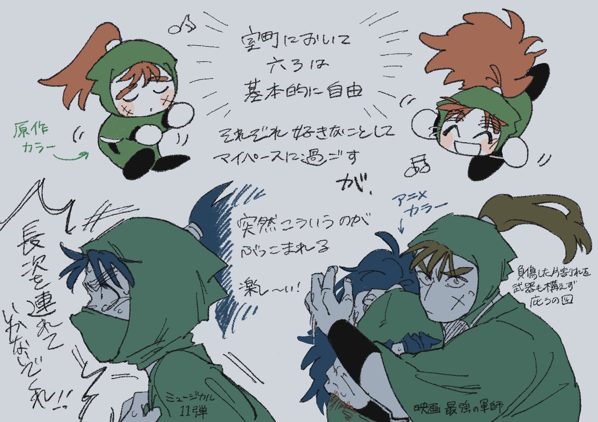 友達に説明したかったときに描いた六ろ紹介カードと追加のらくがき #六ろの日 