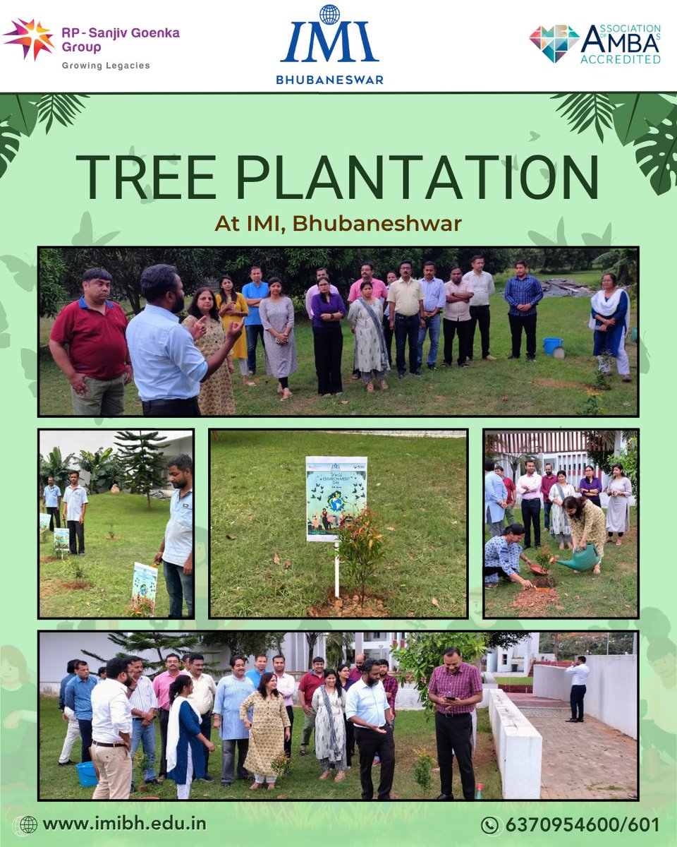 Giving back to the givers of nature &amp; making the 5th of June a little more greener!
The faculty of IMI Bhubaneswar came together to plant the seeds of growth and prosperity.
#imi #imib #imibhubaneswar #futureforwardwithimi #green #greenenergy #environment #trees #treestagram
