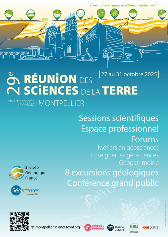 📢 Devenez exposant - partenaire de la RST 2025 à Montpellier 👉 Découvrez nos offres STAND et SPONSORING/COMMUNICATION : geosoc.fr/toutes-les-act…

✅ Toute la communauté sera présente à la Réunion des Sciences de la Terre !