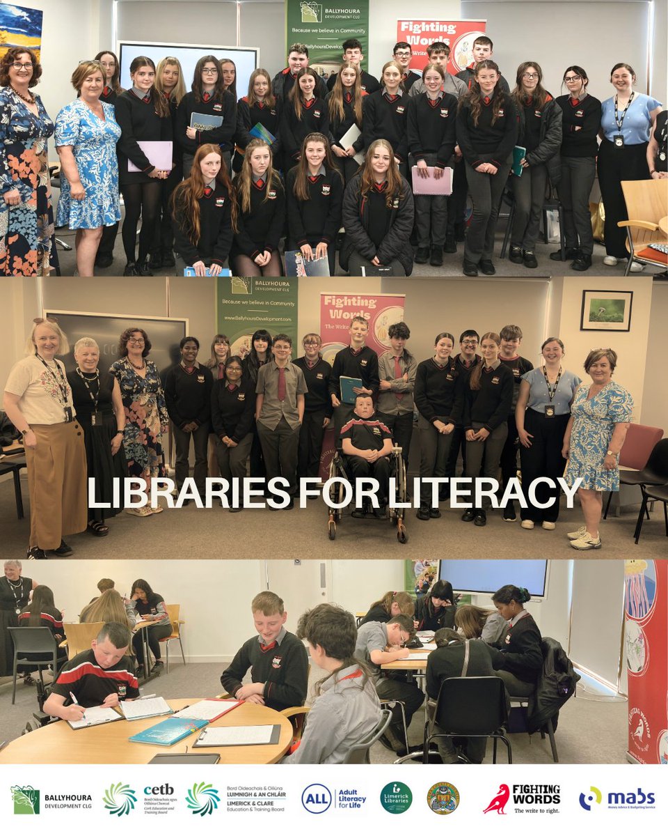 Ballyhoura Development CLG (@ballyhouradev) on Twitter photo 📚 50 students from Coláiste Fionnchua took part in a fantastic creative writing workshop at Mitchelstown Library, led by <a href="/FightingWordsIE/">Fighting Words</a> Cork & Graffiti Theatre.
This is the first of many #LibrariesForLiteracy events across Ballyhoura!
🔗t.ly/2jPkZ 📚 50 students from Coláiste Fionnchua took part in a fantastic creative writing workshop at Mitchelstown Library, led by <a href="/FightingWordsIE/">Fighting Words</a> Cork & Graffiti Theatre.
This is the first of many #LibrariesForLiteracy events across Ballyhoura!
🔗t.ly/2jPkZ