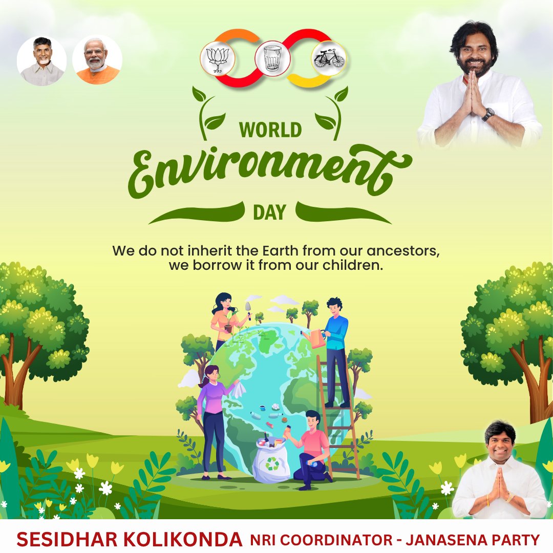 SesidharJSP's tweet image. మనం ప్రకృతిని ప్రేమిస్తే
ప్రకృతి మన జీవితాన్ని పరిరక్షిస్తుంది! 
పర్యావరణాన్ని పరిరక్షించడం మనందరి బాధ్యత !!
పర్యావరణ దినోత్సవ శుభాకాంక్షలు 🌏🌱

#GreenPlanet #EcoFriendly #enviromentday