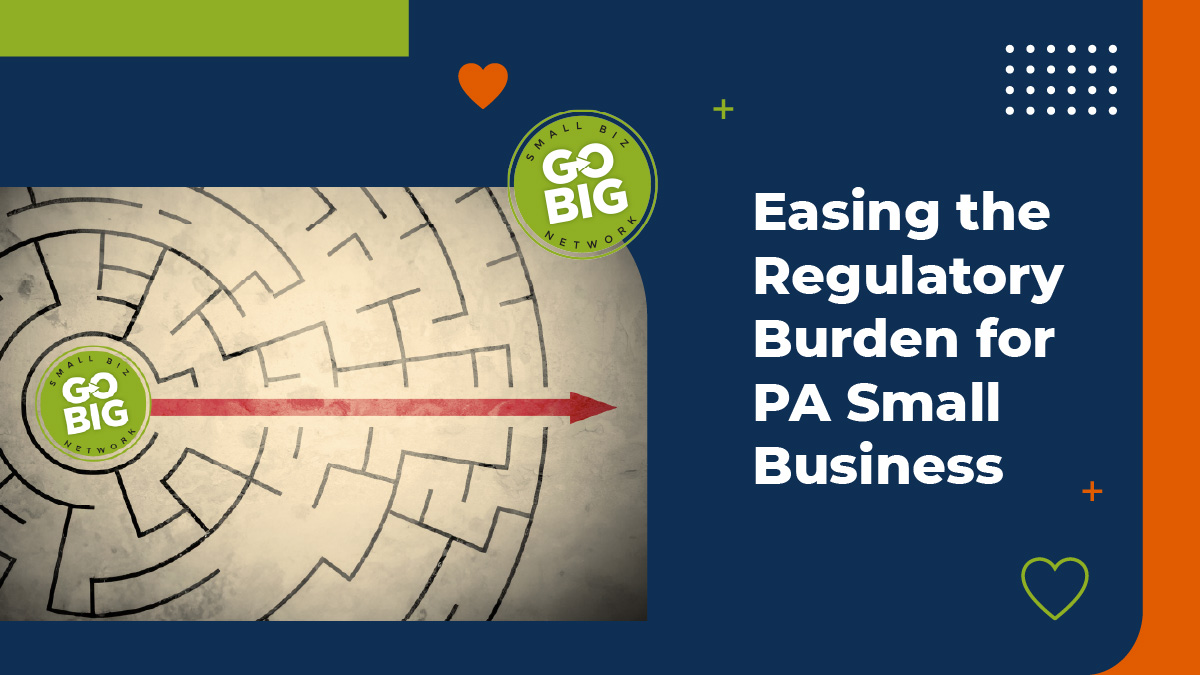 GoBigSmallBiz1's tweet image. You run the business—we fight the bureaucracy. Go Big Small Biz Network is working to keep overburden regulations out of  your PA small business. #SmallBizRelief #RegulatoryReform #GoBigSmallBiz