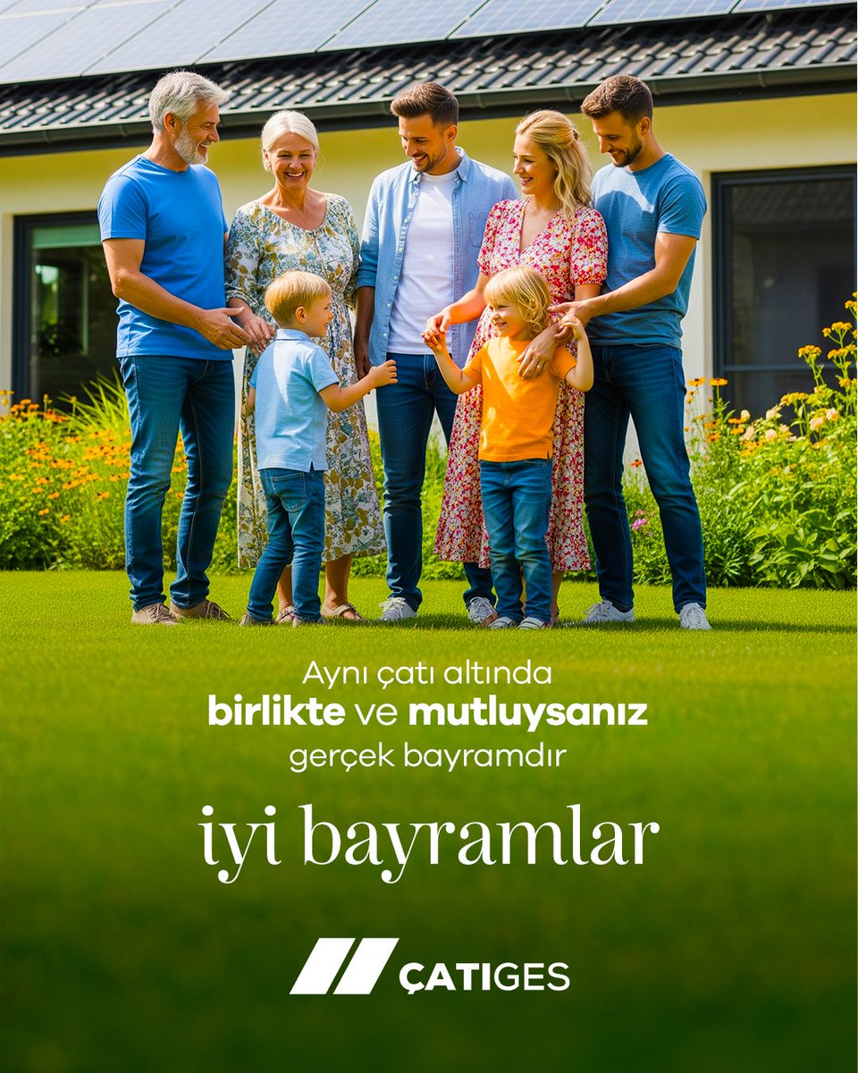 Aynı çatı altında birlikte ve mutluysanız gerçek bayramdır. İyi bayramlar.

#ÇATIGES #iyibayramlar