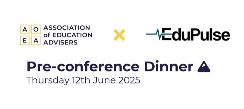 EduPulse (@edupulseco) on Twitter photo Delighted to be the sponsor for the <a href="/EducateAdvise/">Association of Education Advisers</a> pre-conference dinner.
We really value and wholly support the word of the AOEA and can’t wait to celebrate with them at their annual conference next week. Delighted to be the sponsor for the <a href="/EducateAdvise/">Association of Education Advisers</a> pre-conference dinner.
We really value and wholly support the word of the AOEA and can’t wait to celebrate with them at their annual conference next week.