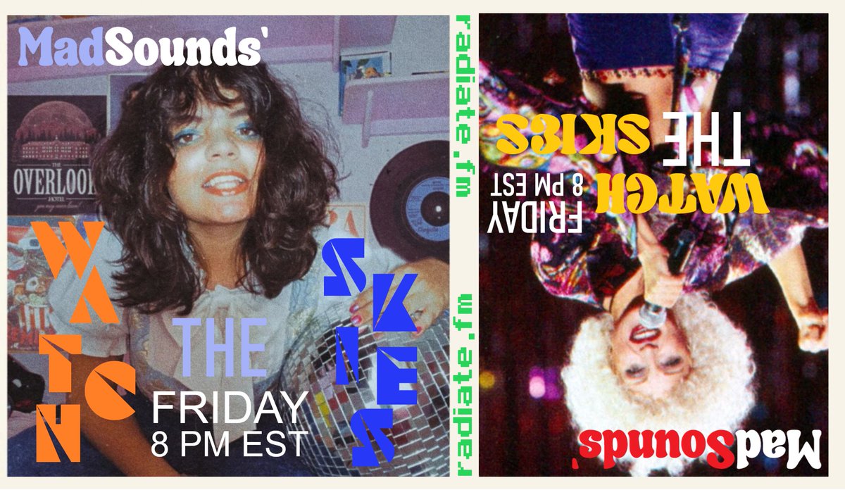 70s and 90s live here this time on Friday night 8 PM EST
Masterfully rolled/mixed/cooked/ready for your intake
He's got the funk. He's got the groove.
It'll be time to WATCH the SKIES
Radiate.fm Press Play is all you need
It's free/streaming worldwide
Ready for you!
