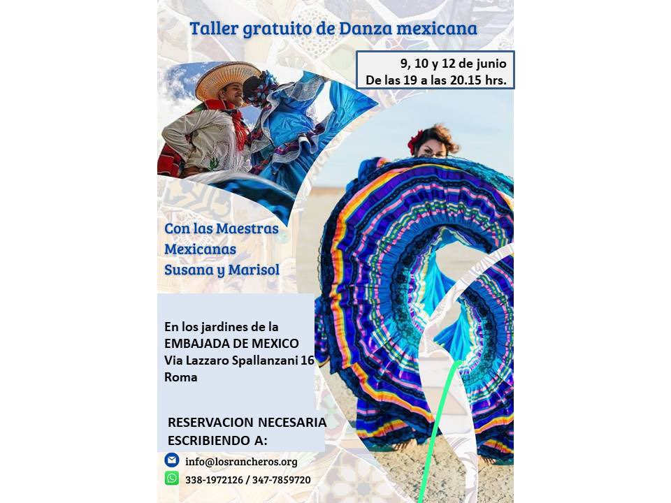 Volete conoscere la danza tradizionale messicana? Qui c’è un’ottima opportunità! A las mexicanas les digo: ¡anímense!
