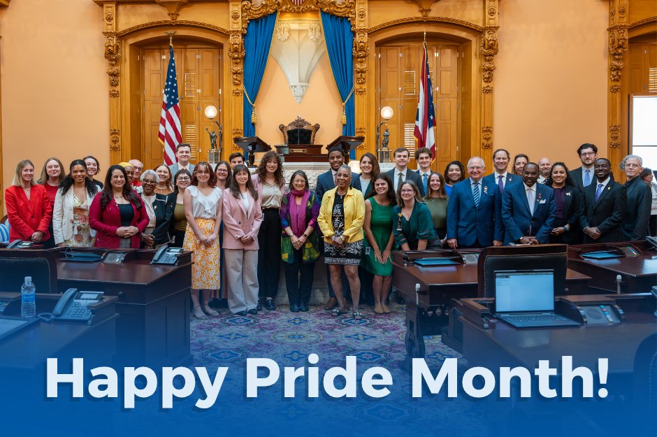 Liston4Ohio's tweet image. Happy Pride Month from the Senate Dems! There are Pride events happening all month long throughout Central Ohio, support your local LGBTQ+ organizations by checking out their events