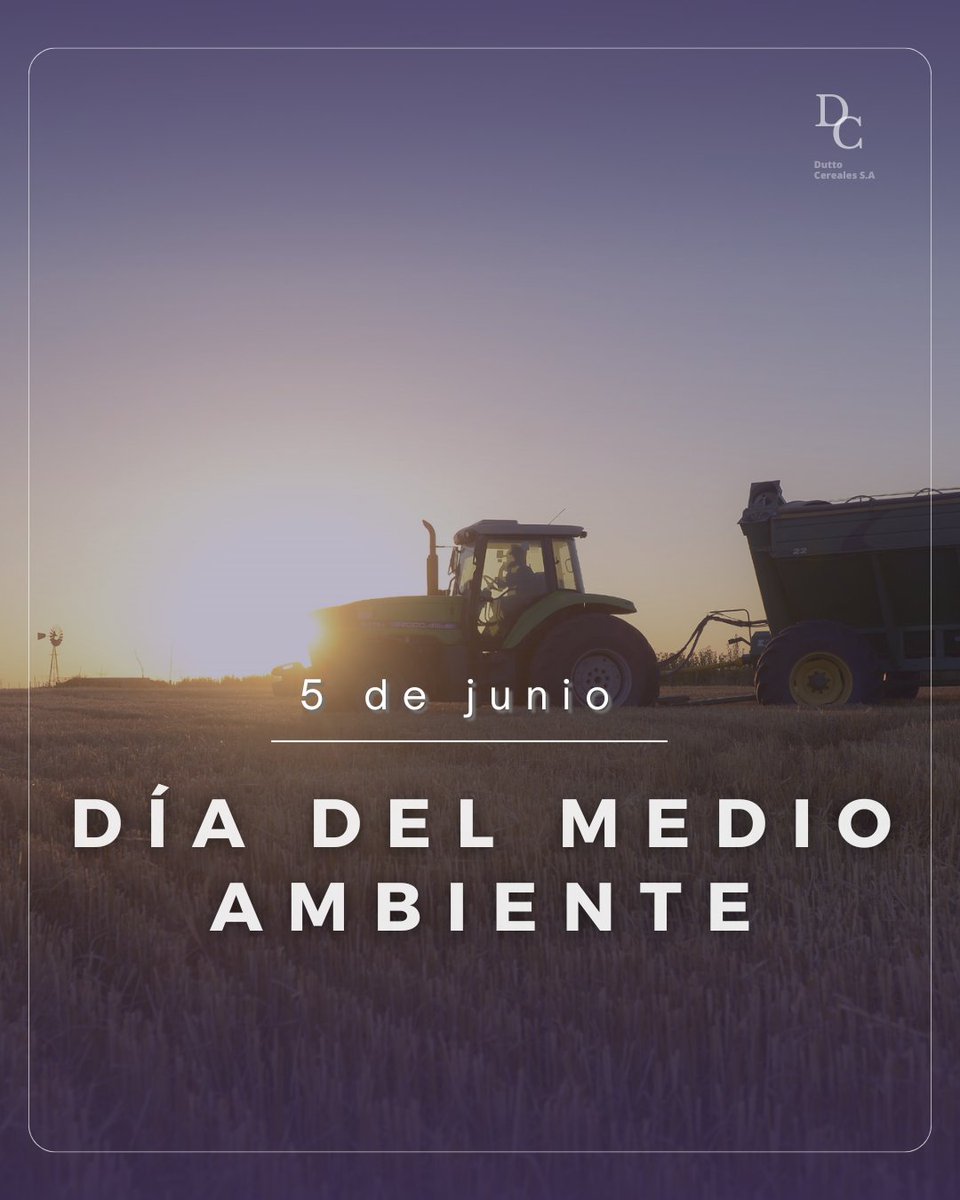 🌱 Hoy celebramos el Día Mundial del Medio Ambiente

Desde Dutto Cereales reafirmamos nuestro compromiso con una producción agropecuaria sostenible y responsable. Cuidar la tierra es honrar nuestro trabajo 🌾💧

#DíaDelMedioAmbiente #AgroSustentable #DuttoCereales #CampoArgentino
