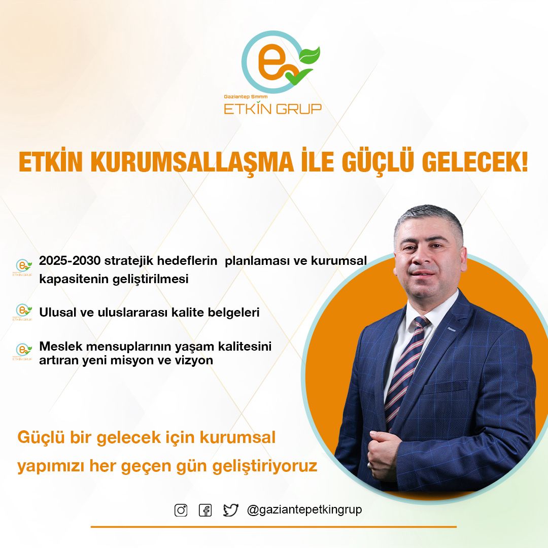 @gaziantepetkingrup

#etkingrup #kurumsallaşma #stratejikhedefler #kurumsalgelişim #gaziantep #meslekmensubu #güçlügelecek #Kkalitebelgeleri #misyonvizyon #liderlik #sürdürülebilirlik #etkinkurumsallaşma #profesyonelhayat #kurumsalbaşarı