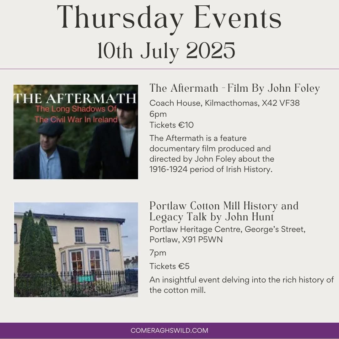 Chrissy Knight-O’Connor (@chrissyknightoc) on Twitter photo Delighted to hear the fantastic #ComeraghWildFestival 2025 will be kicking with <a href="/johnfoleyimages/">John Foley</a> ‘The Aftermath’. The documentary tells the story of the aftermath of the traumatic civil war on the men and women involved. I was honoured to be interviewed about role of Waterford Delighted to hear the fantastic #ComeraghWildFestival 2025 will be kicking with <a href="/johnfoleyimages/">John Foley</a> ‘The Aftermath’. The documentary tells the story of the aftermath of the traumatic civil war on the men and women involved. I was honoured to be interviewed about role of Waterford