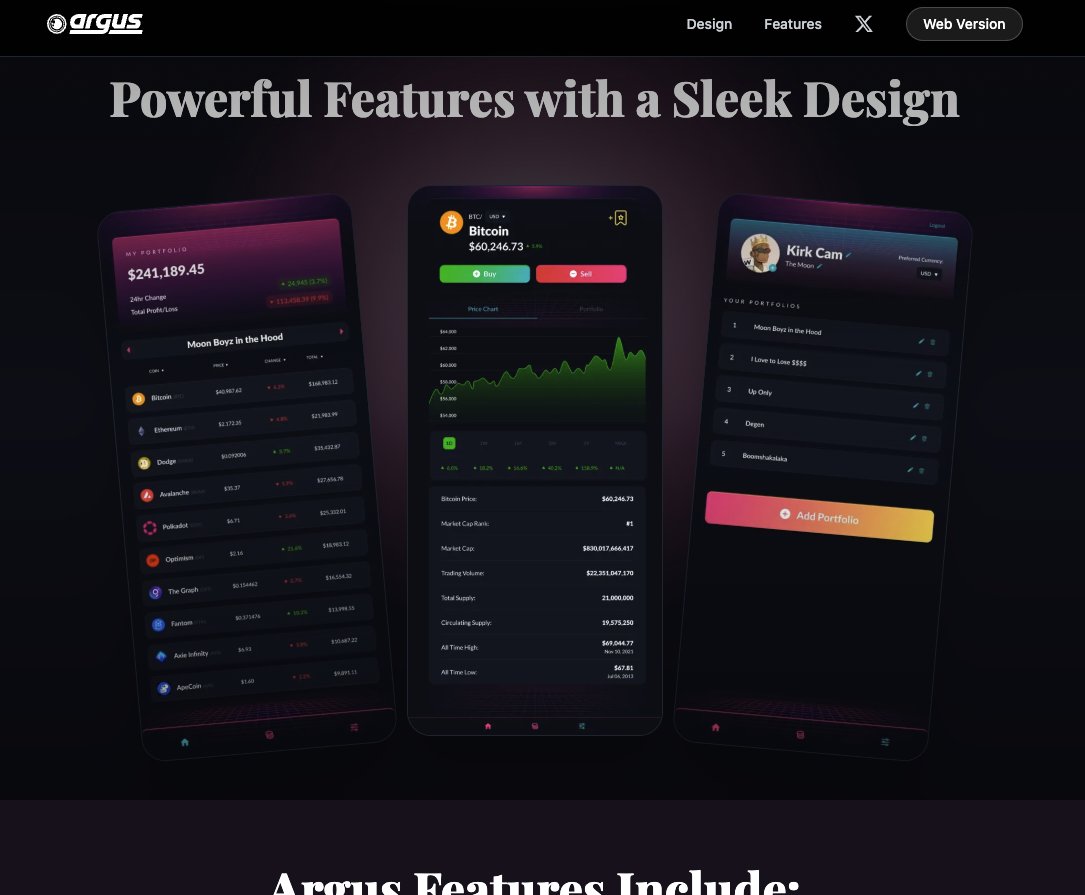 Sexy new website incoming alert 🚨 probably push it this weekend (to ensure <a href="/BullyEsq/">Bully</a> didn't break anything with his vibecoding nonsense)

Here's a sneak peak.

And also what do i see there about there about a "Web Version" 🤔🧐

App free to download/use: apps.apple.com/in/app/argus-p…