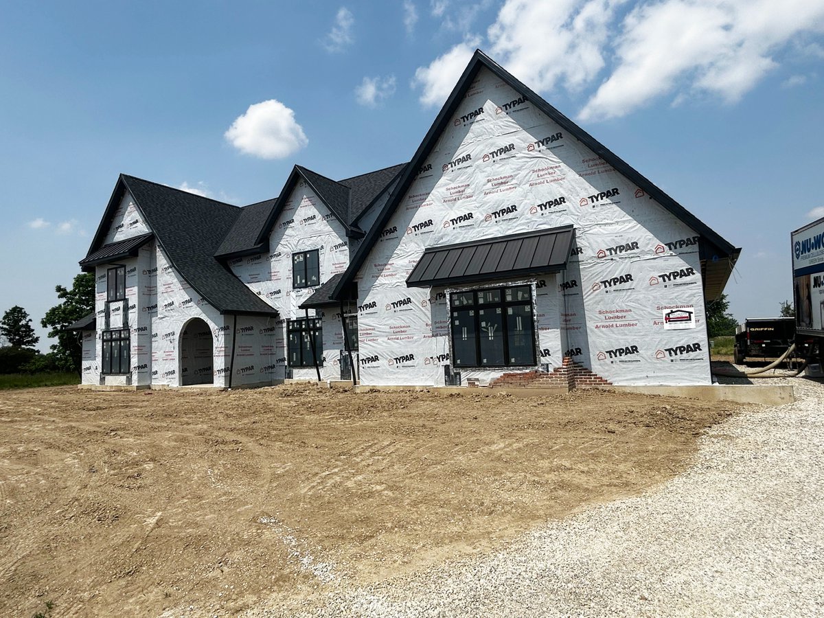 "Sneak peek at the progress on one of our latest custom homes in the making! 📷📷 Every detail is coming together beautifully. Stay tuned for the final reveal! #KessenDesign #CustomHomes #UnderConstruction #DreamHomeInProgress"