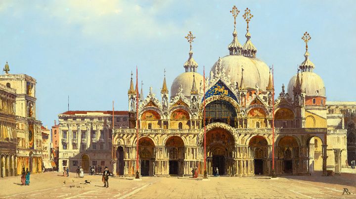 Art of the Day: "St. Mark’s Square, Venice". Buy at: ArtPal.com/artcollectionl…