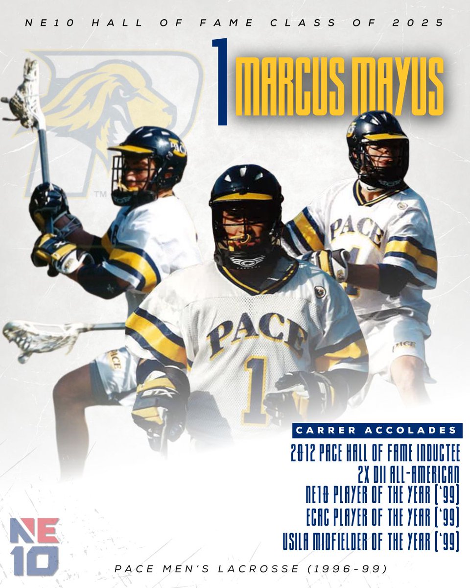 Pace Athletics (@paceuathletics) on Twitter photo Congratulations to former <a href="/PaceLacrosse/">π
ΏοΈace Lacrosse</a> midfielder, Dr. Marcus Mayus '00, on being inducted to the 2025 Northeast 10 Hall of Fameπ Congratulations to former <a href="/PaceLacrosse/">π
ΏοΈace Lacrosse</a> midfielder, Dr. Marcus Mayus '00, on being inducted to the 2025 Northeast 10 Hall of Fameπ