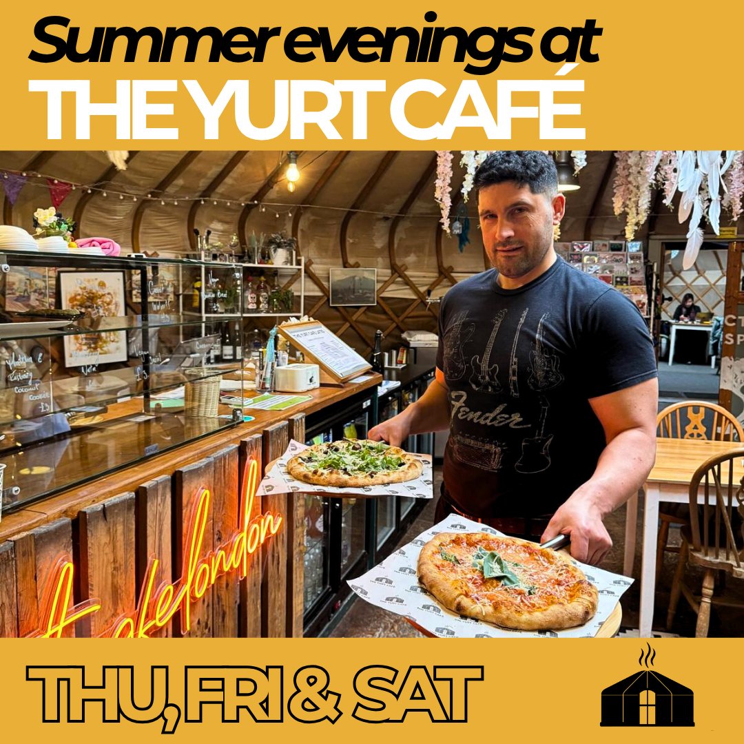 It's a rainy Thursday, the perfect time to get cosy at the Yurt!

This week’s special is all about pizza!
We’ve got two tasty choices:
🍕 Margherita with fresh pesto
🍕 Beef brisket &amp; chorizo

Come by, bring a friend, and enjoy a tasty evening! 
Join us, Thu - Sat, 5–8pm.