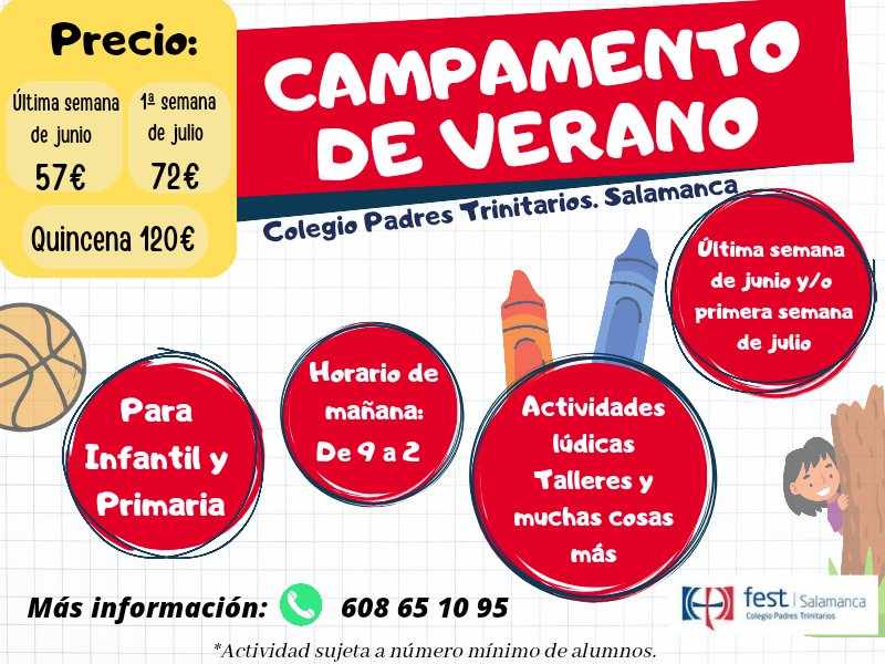 ¿Sin planes para este verano? Apúntate a nuestro campamento y lo pasarás genial. #trinitariossalamanca #colegiotrinitarios #trinitarios #somosfest #centrosfest #verano #campamento