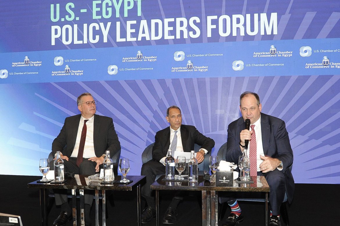 Our CEO, John Christmann, delivered the opening remarks at the U.S.-Egypt Policy Leaders Forum and joined a delegation to meet President H.E. Abdel Fattah El-Sisi. 

He also joined Minister of Petroleum and Mineral Resources, Karim Badawi, for a panel discussion.
#Apache #Egypt