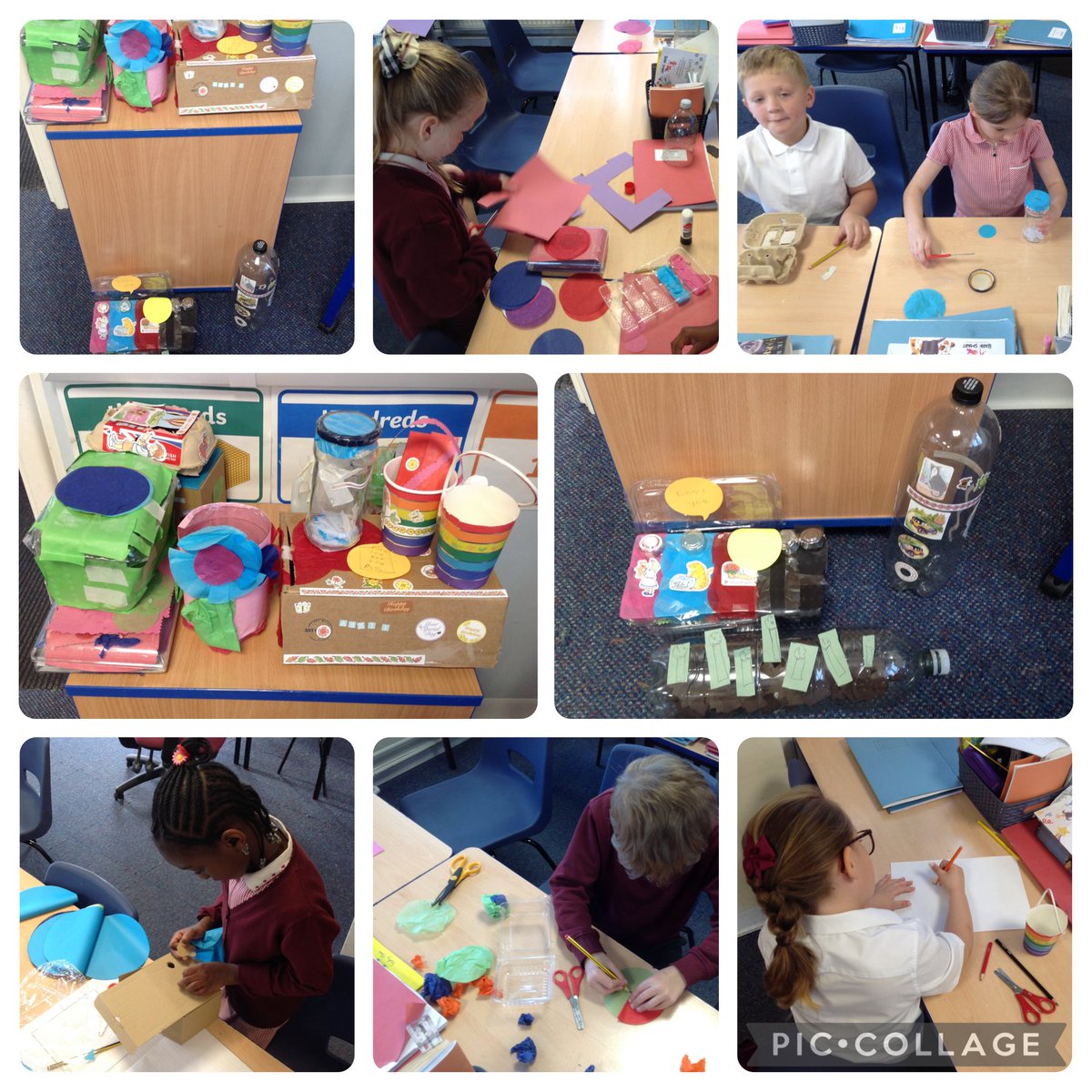 The year 3s in Pumas had a go at recycling some objects into something new! We had a bird house, jewellery box, plant pot and more! ♻️