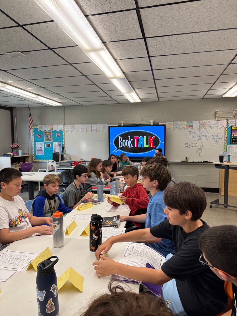 Sixth graders in Mrs. Gatti’s and Ms. Hersch’s classes engaged in “speed dating” style book talks for their last independent read of the year. These book talks focused on fantasy and science fiction texts that connected to the students’ mythology unit.