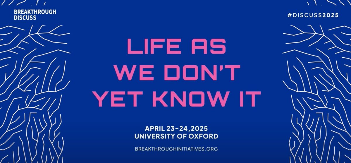 KacarLab's tweet image. 🚀 At #BreakthroughDiscuss2025 in Oxford, we explored "Life As We Don't Yet Know It".
Watch Betul's lecture on how rebuilding ancient biosignatures and biological history can guide the search for extraterrestrial life. 🌌🔬 Available online 👇
youtube.com/watch?v=JHVV12…