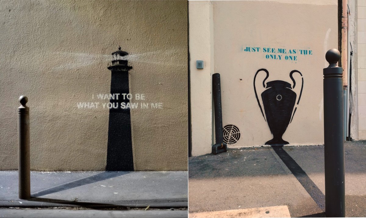 - Je veux être ce que tu vois en Moi.
- regarde moi comme la seule et l'unique !

The Answer 

#Marseille #TeamOm #OlympiqueDeMarseille #Banksy #streetart #cestpaslacapitale