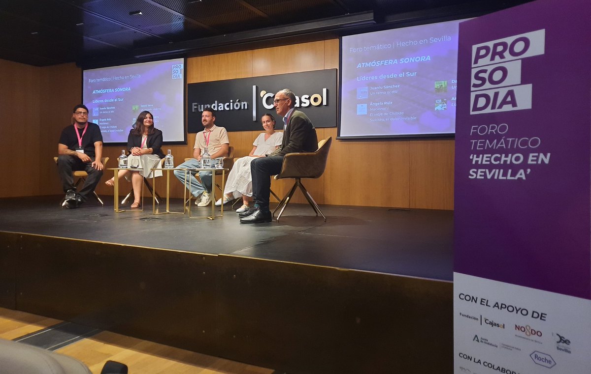 Prosodia (@prosodiapodcast) on Twitter photo Continúa #Prosodia25 con jornadas temáticas como 'Hecho en Sevilla', con <a href="/juanlusanchez/">Juanlu Sánchez</a>, <a href="/ahelaruiz/">Ángela Ruiz</a>, <a href="/davidsainz/">David Sainz</a> y <a href="/byandreaqu/">Andrea Quintero Urrutia</a>
#Podcast #podcasting #audio Continúa #Prosodia25 con jornadas temáticas como 'Hecho en Sevilla', con <a href="/juanlusanchez/">Juanlu Sánchez</a>, <a href="/ahelaruiz/">Ángela Ruiz</a>, <a href="/davidsainz/">David Sainz</a> y <a href="/byandreaqu/">Andrea Quintero Urrutia</a>
#Podcast #podcasting #audio