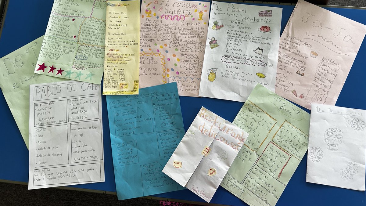 St Gabriel's MFL & EAL (@bencomo2) on Twitter photo Amazing groupwork from 8B3 in Spanish this week 🤩 Creating menus as part of our module about food. Well done! 👏🏻 🇪🇸 🥘
<a href="/StGabsBury/">St Gabriel's RC High School</a> <a href="/STOC_CAT/">St Teresa of Calcutta CAT</a> Amazing groupwork from 8B3 in Spanish this week 🤩 Creating menus as part of our module about food. Well done! 👏🏻 🇪🇸 🥘
<a href="/StGabsBury/">St Gabriel's RC High School</a> <a href="/STOC_CAT/">St Teresa of Calcutta CAT</a>