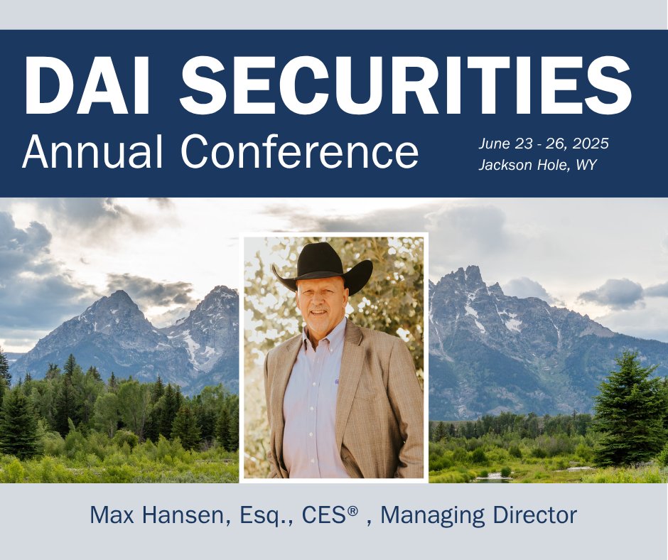 Accruit's tweet image. Later this month, Max Hansen will be attending the DAI Securities Annual Conference, where he’ll be leading a session on #1031exchanges Wednesday, June 25 at 9:00 AM MT. Max is looking forward to engaging with attendees &amp;amp; sharing his expert insights on 1031s. #Revolutionize1031