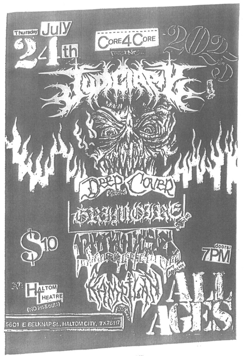 FORT WORTH 7/24. SIDE STAGE. WALK UP. $10.