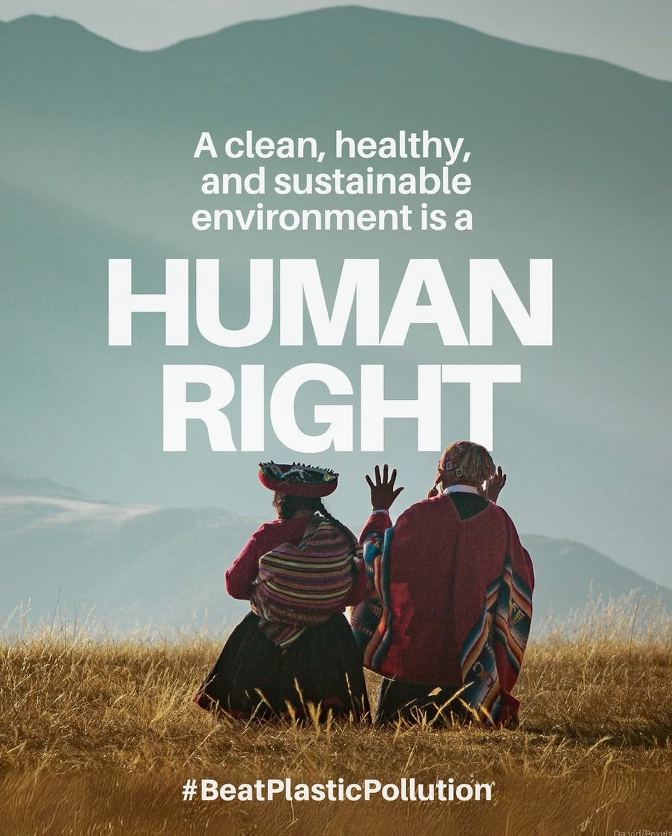 A clean, healthy, and sustainable environment is a HUMAN RIGHT.

Plastic pollution undermines the human right to a healthy environment. Together, let's #BeatPlasticPollution for a better future for all.

Happy #WorldEnvironmentDay!