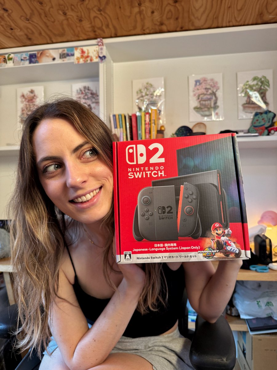 got my nintendo switch 2 on launch day here in Japan!!! Japanese version too.. nihongo ganbarimasu! 💪 #nintendo #NintendoSwitch2
