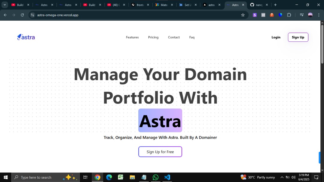 KakaDev617's tweet photo. 🚨Domainers! 1 in 5 lose a $10K domain yearly to manual tracking chaos! 😱 Don’t let YOUR portfolio slip—bulk add domains in SECONDS with Astra! Let’s fix this👇👇
#Domaining #DomainManagement” https://t.co/P1hp6YArN1